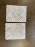 Oriental White Herringbone Mosaic Tile 1x4"