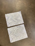 Oriental White Herringbone Mosaic Tile 1x4"