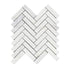 Oriental White Herringbone Mosaic Tile 1x4"