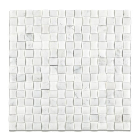 Oriental White 3D Small Bread Mosaic Tile