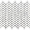 Oriental White Mini Chevron Mosaic Tile