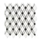 Oriental White Lattice w/Black Mosaic Tile