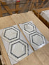 Calacatta Bella 5" x 5" Hexagon Combination w/ Blue-Gray Polished