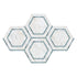 Calacatta Bella 5" x 5" Hexagon Combination w/ Blue-Gray Polished