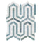 Oriental White Honed Berlinetta w/Blue - Gray Mosaic Tile