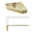 Philadelphia Travertine Honed Handmade Corner Shelf Accessories