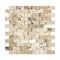 Philadelphia Travertine Split Faced Brick Mosaic Tile 1x2"