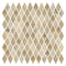 Philadelphia Travertine Tumbled Diamond Mosaic Tile 1x2"