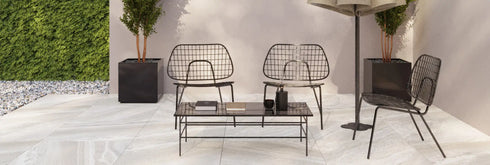 Crossover White Matte 2Cm Outdoor Tile