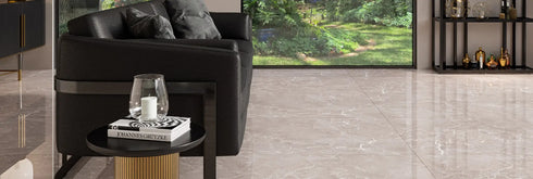 Grigio Grey Polished Wall and Floor Tile 24"x48"