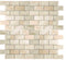 Queen Beige Polished Brick Mosaic Tile 1x2"