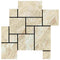 Queen Beige Brushed/Straight Edged Versailles Floor Tile