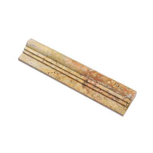 Scabos 2 1/2" x 12" OG-2 (Double-step Chair Rail Trim) Honed