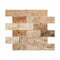 Scabos Travertine Split Faced Brick Mosaic Tile 2x4"
