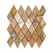 Scabos Travertine Tumbled Diamond Mosaic Tile 2x4"