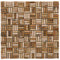 Scabos Travertine Tumbled Triple Strip Mosaic Tile 5/8x2"