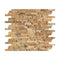 Scabos Travertine Tumbled Random Strip Mosaic Tile