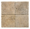 Scabos Travertine Tumbled Exterior Pool Paver 6X6" 1 1/4"