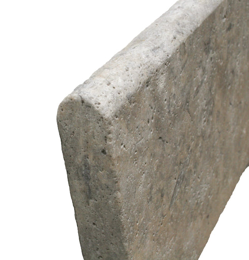 Silver Travertine Tumbled Exterior Pool Coping 12X24" 2"