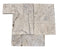 Silver Travertine Tumbled Exterior Pool Paver Roman Pattern 1 1/4"
