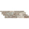 Silver Travertine Split Faced Ledger Wall Tile 7x20"