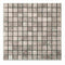 Silver Travertine Tumbled Square Mosaic Tile 1x1"