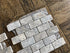 Silver Travertine Tumbled Brick Mosaic Tile 2x4"