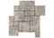 Silver Travertine Tumbled Mini Pattern Mosaic Tile 4 pcs.
