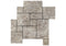 Silver Travertine Brushed & Chiseled Versailles Floor Tile