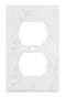 Carrara White Marble 2 3/4 x 4 1/2 Switch Plate 1-DUPLEX Wall Cover