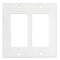 Carrara White Marble 4 1/2 x 4 1/2 Switch Plate 2-ROCKER Wall Cover