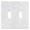 Carrara White Marble 4 1/2 x 4 1/2 Switch Plate 2-TOGGLE Wall Cover
