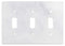 Carrara White Marble 4 1/2 x 6 1/3 Switch Plate 3-TOGGLE Wall Cover
