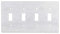 Carrara White Marble 4 1/2 x 8 1/4 Switch Plate 4-TOGGLE Wall Cover