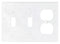 Carrara White Marble 4 1/2 x 6 1/3 Switch Plate DOUBLE TOGGLE - DUPLEX Wall Cover