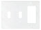 Carrara White Marble 4 1/2 x 6 1/3 Switch Plate DOUBLE TOGGLE - ROCKER Wall Cover