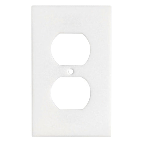 Thassos White Marble 2 3/4 x 4 1/2 Switch Plate 1-DUPLEX Wall Cover