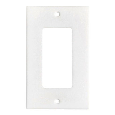 Thassos White Marble 2 3/4 x 4 1/2 Switch Plate 1-ROCKER Wall Cover