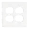 Thassos White Marble 4 1/2 x 4 1/2 Switch Plate 2-DUPLEX Wall Cover