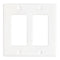 Thassos White Marble 4 1/2 x 4 1/2 Switch Plate 2-ROCKER Wall Cover