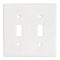 Thassos White Marble 4 1/2 x 4 1/2 Switch Plate 2-TOGGLE Wall Cover