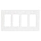 Thassos White Marble 4 1/2 x 8 1/4 Switch Plate 4-ROCKER Wall Cover