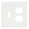 Thassos White Marble 4 1/2 x 4 1/2 Switch Plate TOGGLE - DUPLEX Wall Cover