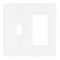 Thassos White Marble 4 1/2 x 4 1/2 Switch Plate TOGGLE - ROCKER Wall Cover