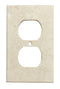 Ivory / Light Travertine Switch Plate 2 3/4 x 4 1/2 Honed 1-DUPLEX Wall Cover