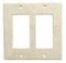 Ivory / Light Travertine Switch Plate 4 1/2 x 4 1/2 Honed 2-ROCKER Wall Cover