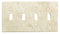 Ivory / Light Travertine Switch Plate 4 1/2 x 8 1/4 Honed 4-TOGGLE Wall Cover