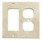 Ivory / Light Travertine Switch Plate 4 1/2 x 4 1/2 Honed ROCKER - DUPLEX Wall Cover