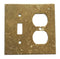 Noce Travertine Switch Plate 4 1/2 x 4 1/2 Honed TOGGLE - ROCKER Wall Cover