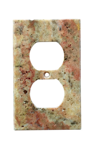 Scabos Travertine Switch Plate 2 3/4 x 4 1/2 Honed 1-ROCKER Wall Cover